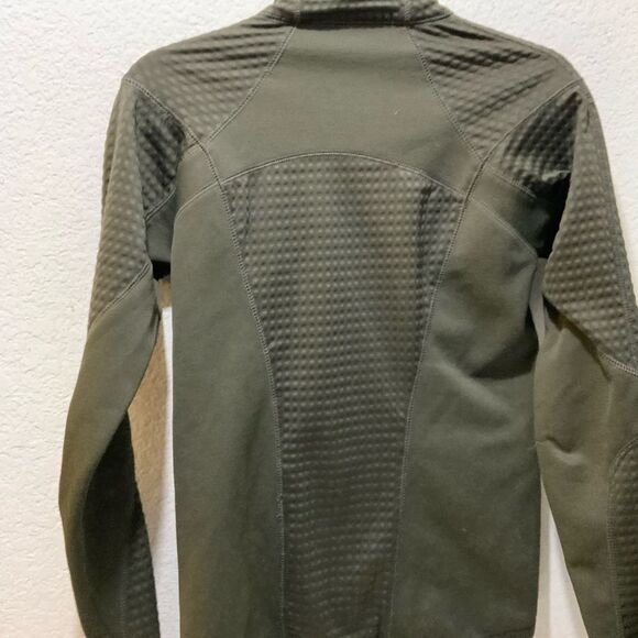 VTG Y2K Nike Fit Therma Full Zip Sweater Womens small Olive Green Sweatshirt - Picture 4 of 7